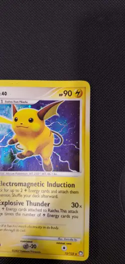 Pokemon Diamond & Pearl Mysterious Treasures-Raichu (Holofoil) Card 15/123 - Image 3