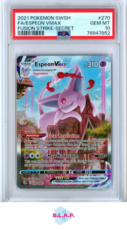 ESPEON VMAX POKEMON 270 2021 FUSION STRIKE FA ENGLISH GEM MT PSA 10 - Image 1