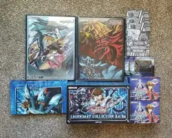 Yu-gi-oh NO CARD LOT Portfolios + Game Mats + Boxes + Manga Tutorial Books - Image 1