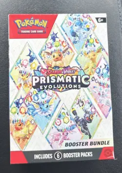 Pokemon TCG Scarlet Violet Prismatic Evolutions Booster Bundle Sealed, 6-Pack - Image 1
