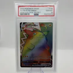 Pikachu VMAX PSA 10 Vivid Voltage Rainbow Rare 188/185 Secret Pokemon Card - Image 1