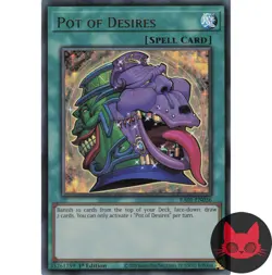 Yugioh Pot of Desires RA01-EN056 Ultra Rare 1st Edition NM - Image 1