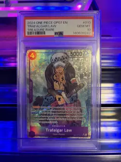 🔥 TRAFALGAR LAW TREASURE RARE (ST10-010)(TR)(OP07) One Piece Card PSA 10 🔥 - Image 1