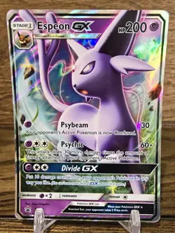 Pokemon Card TCG Espeon GX SM35 Sun and Moon Black Star Promo Card Holo HP - Image 1
