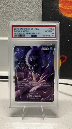 2025 ONE PIECE OP12-LEGACY OF THE MASTER #004 ZORO-JUUROU PSA 10 - Image 1