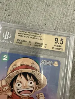 One Piece Monkey D Luffy Gen Con 2023 Holo Promo P-037 Card English BGS 9.5 - Image 2