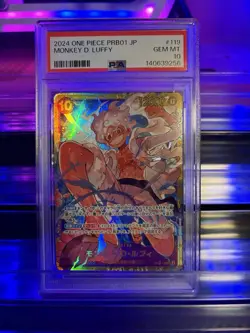PSA 10 🔥Monkey.D.Luffy SEC (OP05-119) OP05-119 PRB01 Japanese One Piece TCG 🔥 - Image 1