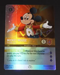 MICKEY MOUSE Friendly Face 18/P1 Disney Lorcana D100 Foil Promo NM - Image 2