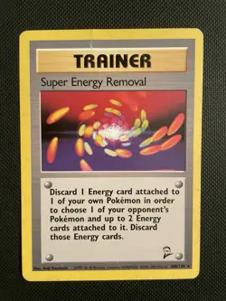 Pokemon TCG Super Energy Removal Trainer Base Set 2 Non-Holo Card 108/130 - Image 1
