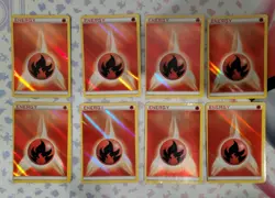8 XY Holo Fire Energies Pokemon Card Lot - (LP-HP) - Image 1