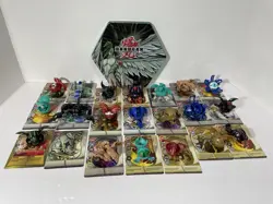 BAKUGAN Battle Brawlers, Tin Case w Insert; 21 Magnetic balls & 66 cards- EX - Image 2