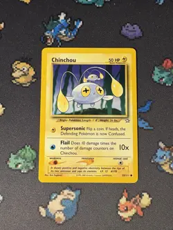 Pokemon Cards Chinchou 55/111 Neo Genesis UNLIMITED WOTC - (LP) - Image 1