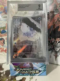 2024 POKEMON TEF EN-TEMPORAL FORCES ILLUSTRATION RARE #168 SNOM BGS 9 - Image 1