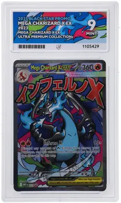 Pokemon Mega Charizard MEP 023 - Black Star Promo Ace 9 - fresh grade - Image 1
