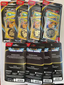 Lot 8x Pokemon ME04 Chaos Rising Pawmot Premium Checklane Blister Sealed English - Image 2