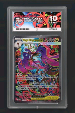 Mega Dragalge EX 118/086 Pokemon TCG Chaos Rising SIR - ACE grade 10 - Image 1