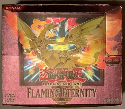 YUGIOH (Yu-Gi-Oh!) 2005 Flaming Eternity Booster Box - Empty - Used With Damage - Image 1