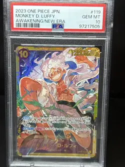 One Piece Monkey D. Luffy OP-05 Awakening/New Era PSA 10 Japanese - Image 1