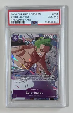 One Piece Zoro-Juurou ST18-004 TR - Emperors in the New World - English PSA 10 - Image 1