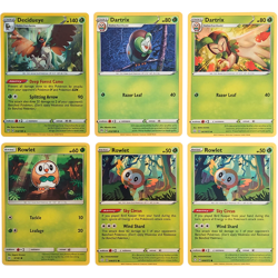 Full Rowlet 6/72, 7/72, 12/189, 13/189 Pokemon TGC Promo 6 Cards Set/Lot Mint - Image 1