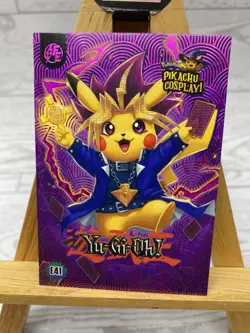 Pikachu as Cosplay Yugi Muto From Yu-Gi-Oh! Box Hit Non- Pokemon Fan Art Card - Image 2