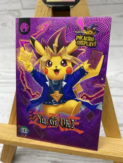 Pikachu as Cosplay Yugi Muto From Yu-Gi-Oh! Box Hit Non- Pokemon Fan Art Card - Image 4