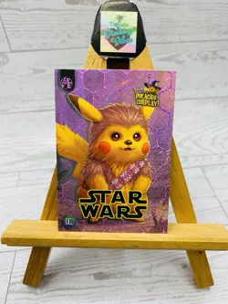 Pikachu As Cosplay Star Wars Chewbacca Box Hit Non- Pokemon Fan Art Trading Card - Image 1