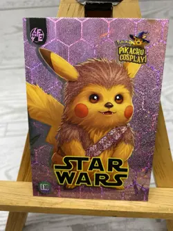 Pikachu As Cosplay Star Wars Chewbacca Box Hit Non- Pokemon Fan Art Trading Card - Image 2