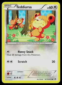 Pokemon Card - Teddiursa Legendary Treasures: Radiant Collection RC15/RC25 Holo - Image 1