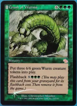 Crush of Wurms FOIL Judgment VHP/DAMAGED Green Rare CARD (518824) ABUGames - Image 1