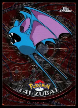 Zubat #41 - Topps Chrome Series 1 Pokemon Card Played - Image 1