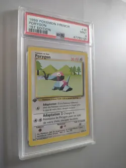 1999 Pokemon 1st Edition Porygon #39 PSA 9 MINT Rare Card Base Set FRENCH - Image 1