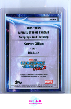 NEBULA TOPPS CHROME AA-KG AUTO CARD KAREN GILLAN GUARDIANS OF THE GALAXY 25 EN - Image 2