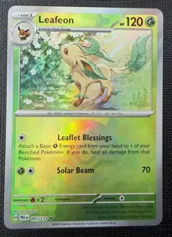 Leafeon 005/131 Pokeball Holo Prismatic Evolutions Pokemon Card - Image 1