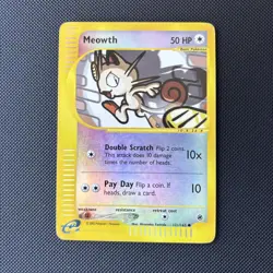Pokemon Card Expedition Base Set Reverse Holo Meowth 121/165 - Image 1
