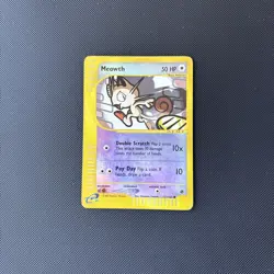Pokemon Card Expedition Base Set Reverse Holo Meowth 121/165 - Image 2