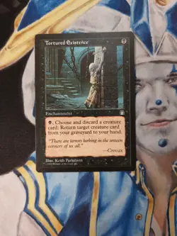 Tortured Existence MTG Stronghold Common Black Enchantment Moderate Play x1 TE6 - Image 1