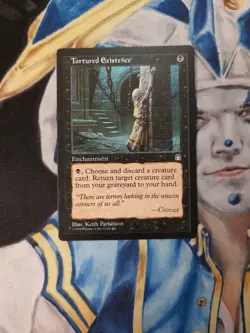 Tortured Existence MTG Stronghold Common Black Enchantment Moderate Play x1 TE6 - Image 2