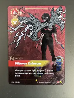 Vi - Piltover Enforcer OVERNUMBERED LEGEND Riftbound UNLEASHED 229/219 Mint - Image 1