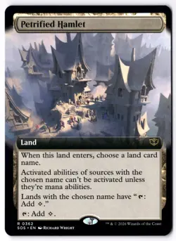 Petrified Hamlet (Extended Art) SOS 362 Magic: The Gathering R NM - Image 1
