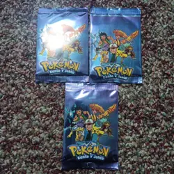 Lot 3 Pokemon sticker Pack Full House Sticker Pack - Kanto Y Johto vintage rare - Image 1