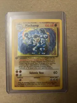 Vintage Pokemon Machamp #8/102 1st Edition Holo Shadowless - Image 1