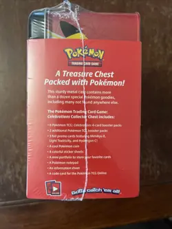 POKEMON TREASURE CHEST METAL BOX 25TH ANNIVERSARY 2021 ENGLISH SEALED (ShelfA5) - Image 5