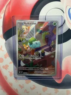 Pokemon SV07 Stellar Crown Bulbasaur 143/142 Illustration Rare IR NM - Image 1