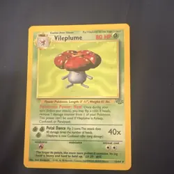 Wizards of the Coast Jungle Vileplume 15/64 Holo Rare 1999 English 80 HP - Image 1