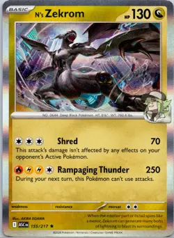 N'S ZEKROM - 155/217 ME: Ascended Heroes - POKEMON Holo NM/M - Image 1