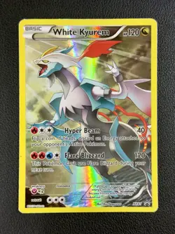 White Kyurem XY81 Black Star Promo Full Art Pokemon XY Promo LP - Image 1