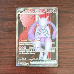 Pokemon TCG Team Rocket's Mewtwo ex Ultra Rare Holo 213/182 Sv10 Destined Rivals - Image 1