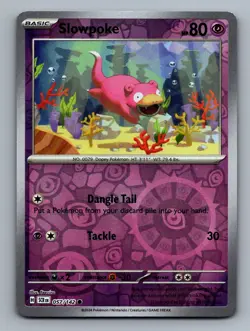 Slowpoke #57/142 Reverse Holo Stellar Crown Pokemon Card - LP - Image 2
