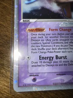 Pokemon TCG Deoxys EX Holo Ultra Rare Card Normal Forme 97/107 LP - Image 5